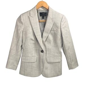 J‎ Crew Super 120s Wool Blazer Womens Size 0 Workwear Preppy Office